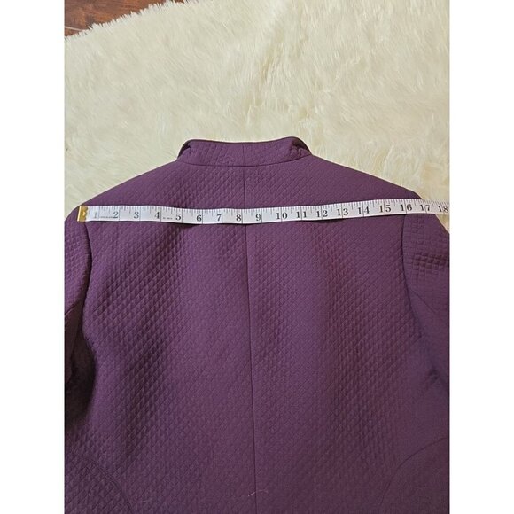 Bill Blass Skirt Suit Womens Violet Quilted Circle Pockets 10 Purple NWT Vintage - Picture 12 of 16